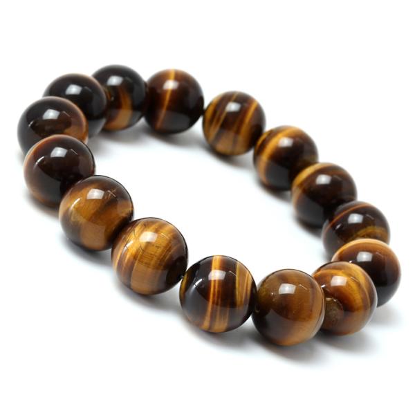 イエロータイガーアイ16mm シンプルブレスレット