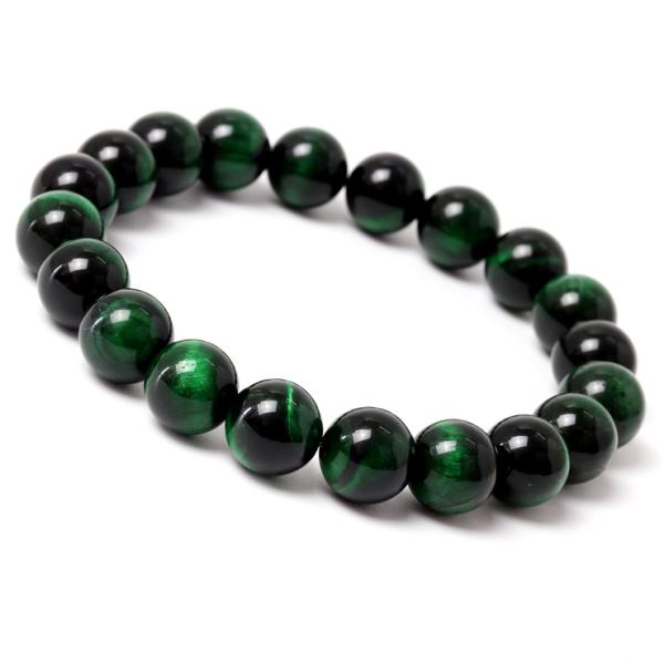 グリーンタイガーアイ10mm シンプルブレスレット
