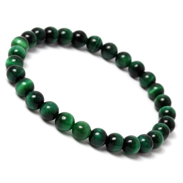 グリーンタイガーアイ6mm シンプルブレスレット