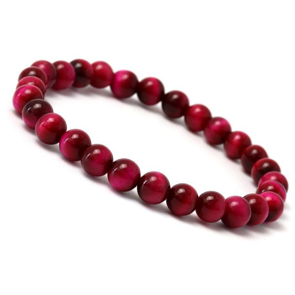 ピンクタイガーアイ6mm シンプルブレスレット