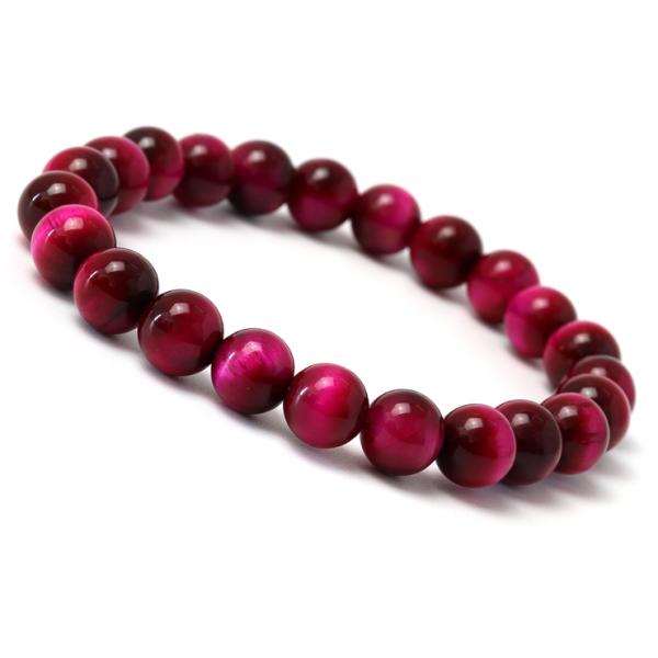 ピンクタイガーアイ8mm シンプルブレスレット