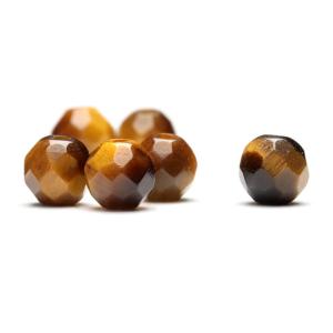 【粒売り/バラ売り】イエロータイガーアイ（64面カット) 4mm