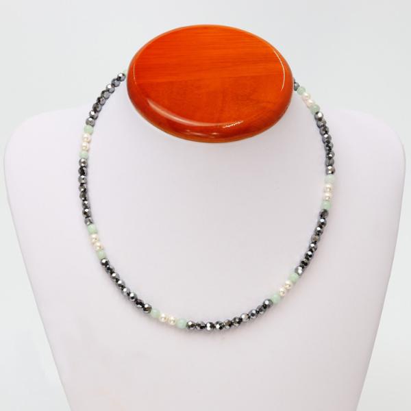 テラヘルツ・翡翠 4mmデザインネックレス