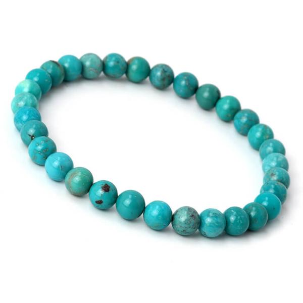 ターコイズ6mm シンプルブレスレット