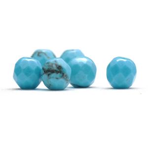 【粒売り/バラ売り】ターコイズ（練)（64面カット) 4mm