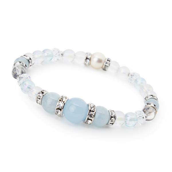 【winQ】アクアマリン デザインブレスレット