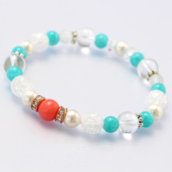 【winQ】カラーブレスレット アマゾナイト