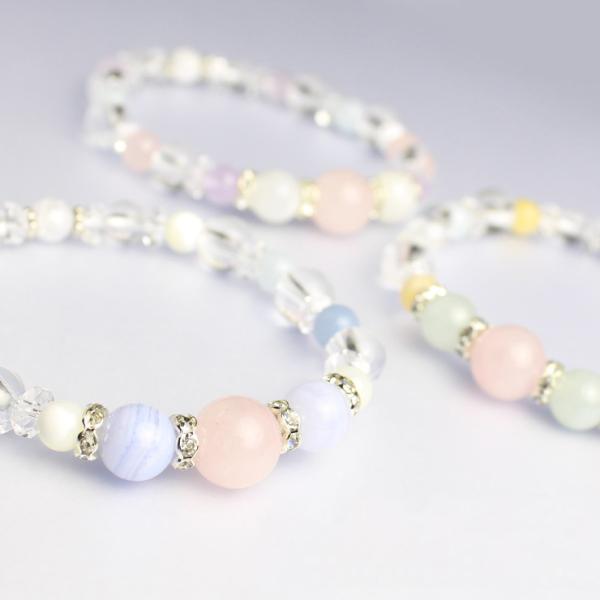 【winQ】ローズクォーツ カラーブレスレット