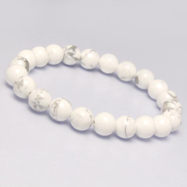 ハウライト（マグネサイト）8mm シンプルブレスレット