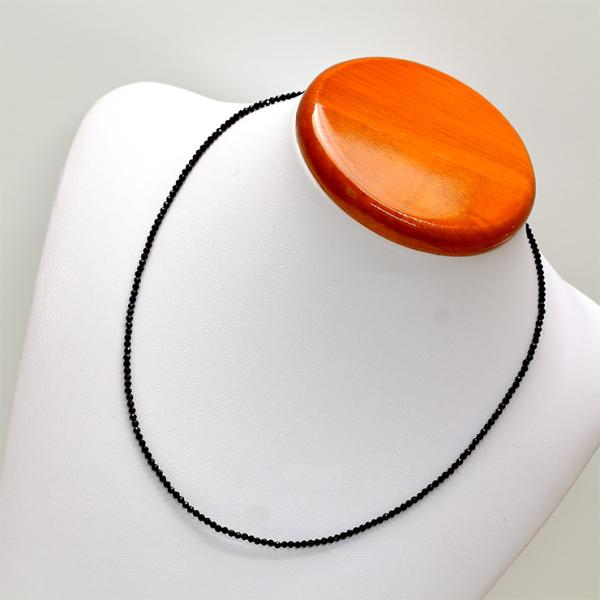 【X.G】ブラックスピネル2mm シンプルネックレス