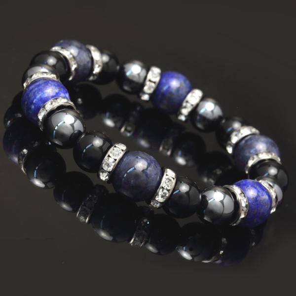【X.G】サファイア・ラピスラズリ メンズブレスレット