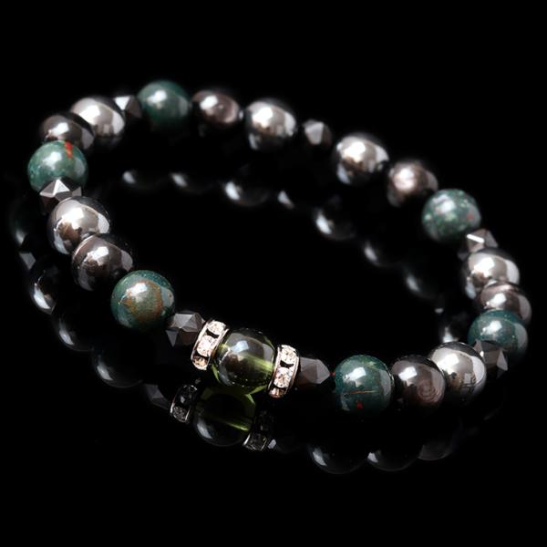 長い月日を経て 【X.G】モルダバイトデザインブレスレット