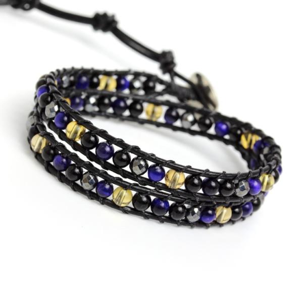 【X.G】メンズラップブレスレット・パープルカラー