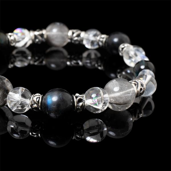 自然が描いたオーロラ【X.G 一点もの】スペクトロライトデザインブレスレット