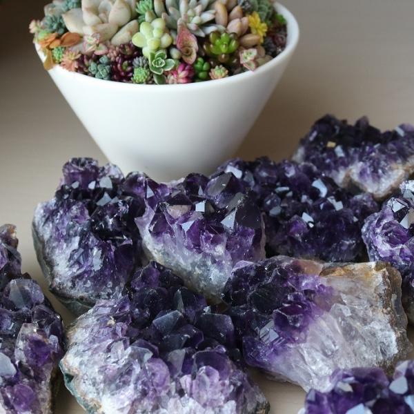 アメジスト クラスター ＳＳ 約20g〜約40g 原石 水晶 紫水晶 原石 天然石 パワーストーン ...