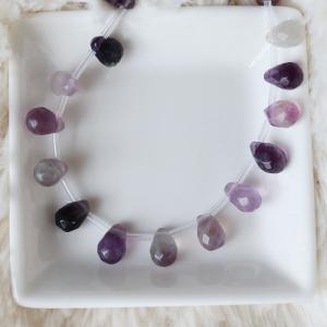 フローライト 雫 カット ビーズ 粒売り 1粒...の詳細画像2