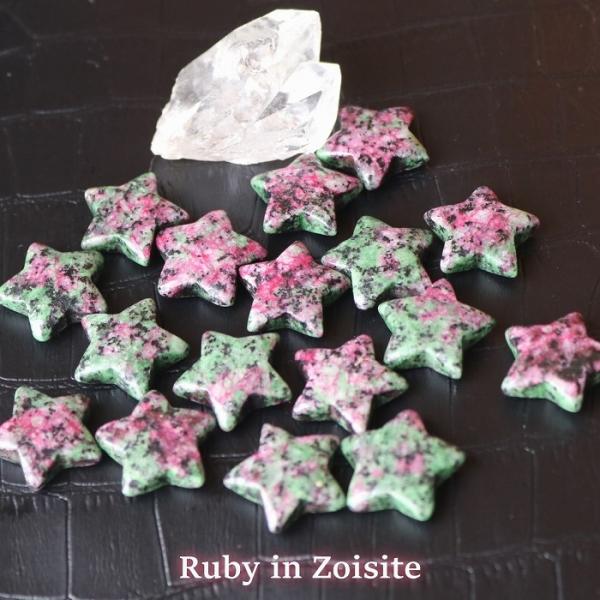 ルビー イン ゾイサイト スター 1個 天然石 パワーストーン 占い ちょい足し レディース メンズ...