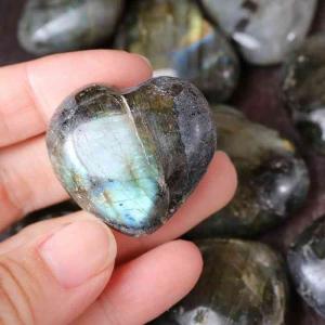 ラブラドライト ハート タンブル Mサイズ 1...の詳細画像3