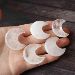 水晶 クォーツ MOON 月 型 カービング ...の詳細画像2
