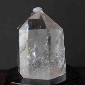 水晶 六角柱 ポイント 台座付属 一点物 送料無料 152-3820 : 天然石
