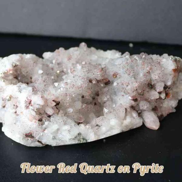 赤水晶 フラワークラスター パイライト 共生鉱 天然石 浄化 原石 クラスター 水晶クラスター フラ...