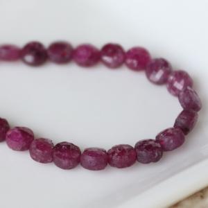 ルビー カット ビーズ 粒売り 10粒 パーツの詳細画像1