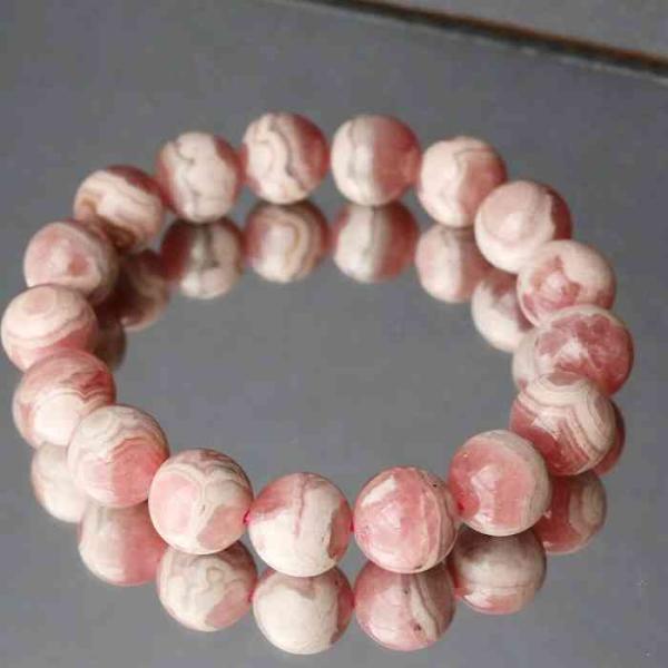 インカローズ ロードクロサイト 縞インカ ブレスレット 12ミリ 天然石 パワーストーン レディース...