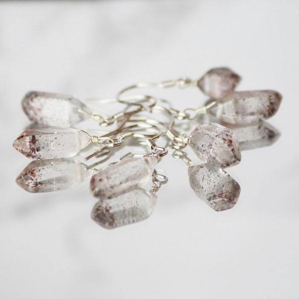 レピドクロサイトインクォーツ ピアス Sサイズ 1対 天然石 スーパーセブン