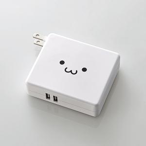 モバイルバッテリー/リチウムイオン電池/AC一体型/おまかせ充電対応/5800mAh/2.4A/PSE適合/ホワイトフェイス