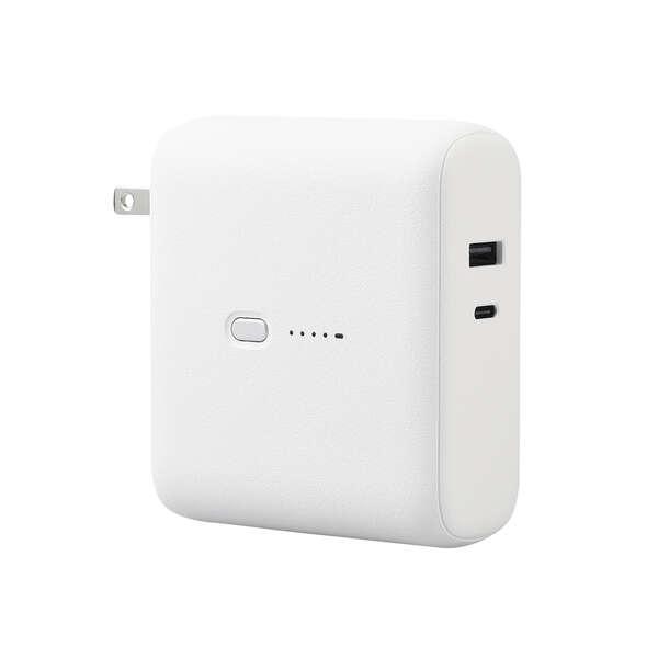 即納 エレコム モバイルバッテリー コンセント一体型 10000mAh 大容量 PD 20W 高速充...