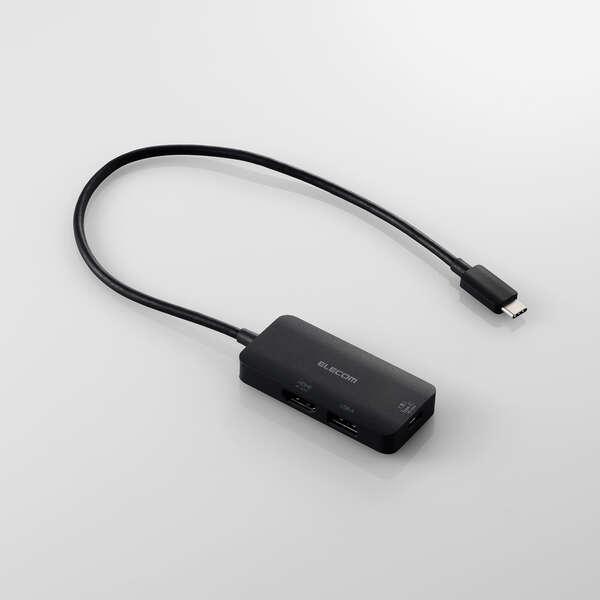 即納 エレコム USB Type-C ドッキングステーション 3-in-1 コンパクト ハブ PD ...