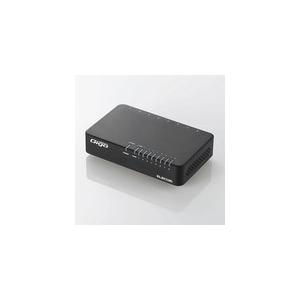 エレコム Giga対応スイッチングHub/8ポート/プラスチック筐体/磁石付き/電源外付モデル/ブラック