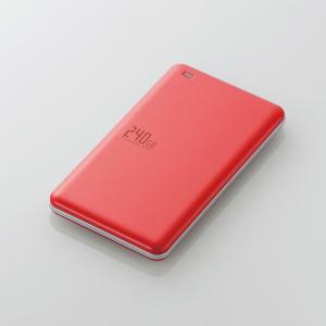 Gen1 エレコム レッド 外付けSSD ポータブル