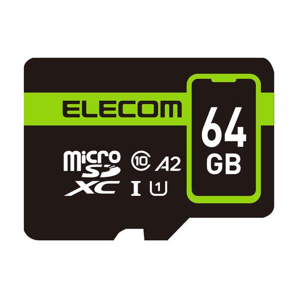 エレコム マイクロSDカード microSDXC 64GB Class10 UHS-I 90MB/s...