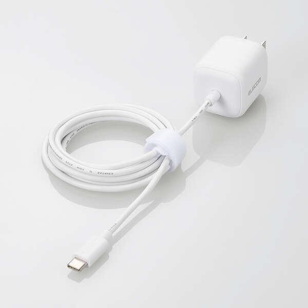 即納 エレコム USB Type-C 充電器 PD PPS 30W Type C ケーブル 一体 1...