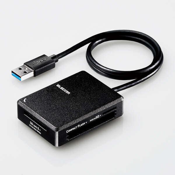 あすつく エレコム カードリーダー USB3.0 超高速 【SD+microSD+MS+CF対応】 ...