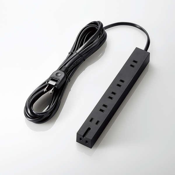 あすつく 超強力磁石タップ/6個口(内3ピン1)/5m/ブラック