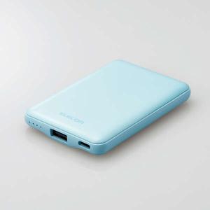 あすつく エレコム モバイルバッテリー 5000mAh 12W 入力(Type-C×1) 出力(Type-C×1、USB-A×1) PSE認証...｜pasoden