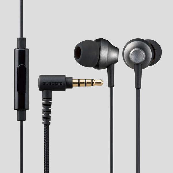 あすつく エレコム イヤホン ステレオヘッドホン 有線タイプ カナル型 マイク付 φ3.5mm 4極...