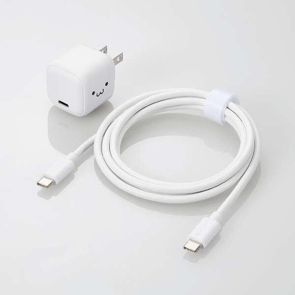 即納 エレコム USB Type-C 充電器 PD  20W 1ポート Type C ケーブル 付属...
