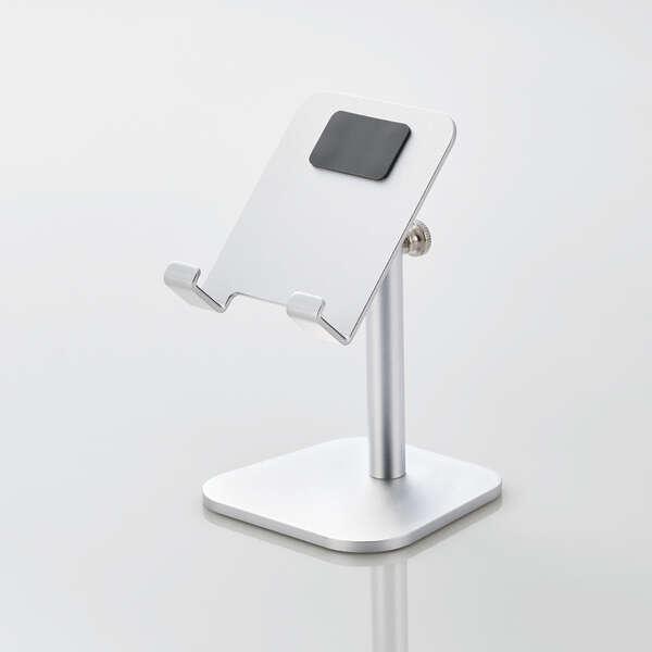 即納 エレコム スマホスタンド 卓上 アルミ素材 角度調節可 高さ調整可 4.6〜6.9インチ対応 ...