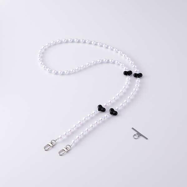 あすつく エレコム スマホストラップ ハートパールビーズ ショルダー 首掛け ストラップホルダーシー...