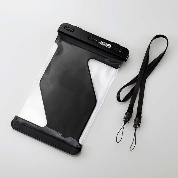 エレコム タブレットケース 防水ケース 汎用 IPX8 ネックストラップ付き 【 iPad Andr...