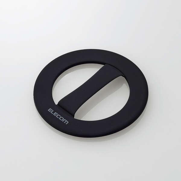 エレコム スマホリング スマホグリップ ワイヤレス充電対応 落下防止 シリコン素材 超薄型 携帯スト...