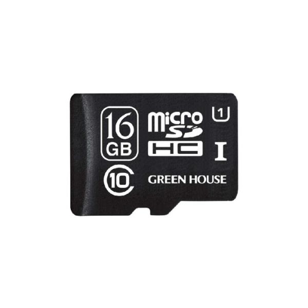 GREEN HOUSE GH-SDMRHCUB16G microSDHCカード UHS-I U1 ク...