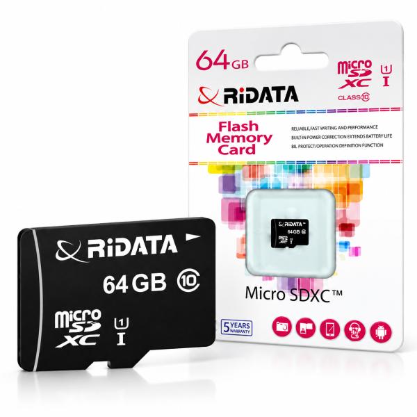 RiDATA microSDカード 64GB メーカー5年保証 microSDXC Class10 ...
