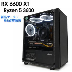 【中古自作ゲーミングPC】ケース・SSD新品使用 / Radeon RX 6600XT / Ryzen 5 3600 / 16GB / M.2 SSD 480GB + HDD 500GB/ Windows11