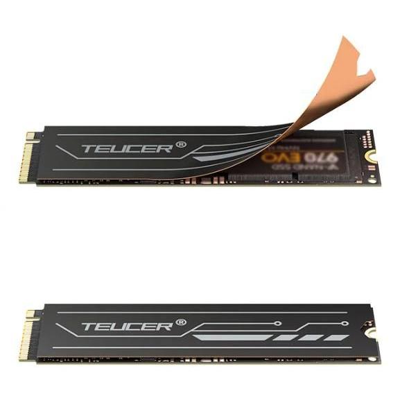 M.2 SSD用 極薄ヒートシンク 【2枚セット】 グラフェン銅箔 NVMe NGFF 2280 用...