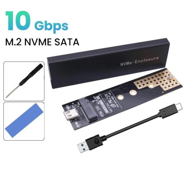 M.2 SSD 外付けケース M.2 NVME &amp; SATA 両対応 SSD ケース USB C 変...