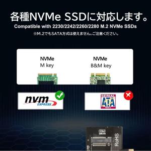 M.2 NVMe to PCI-e 変換カード...の詳細画像1